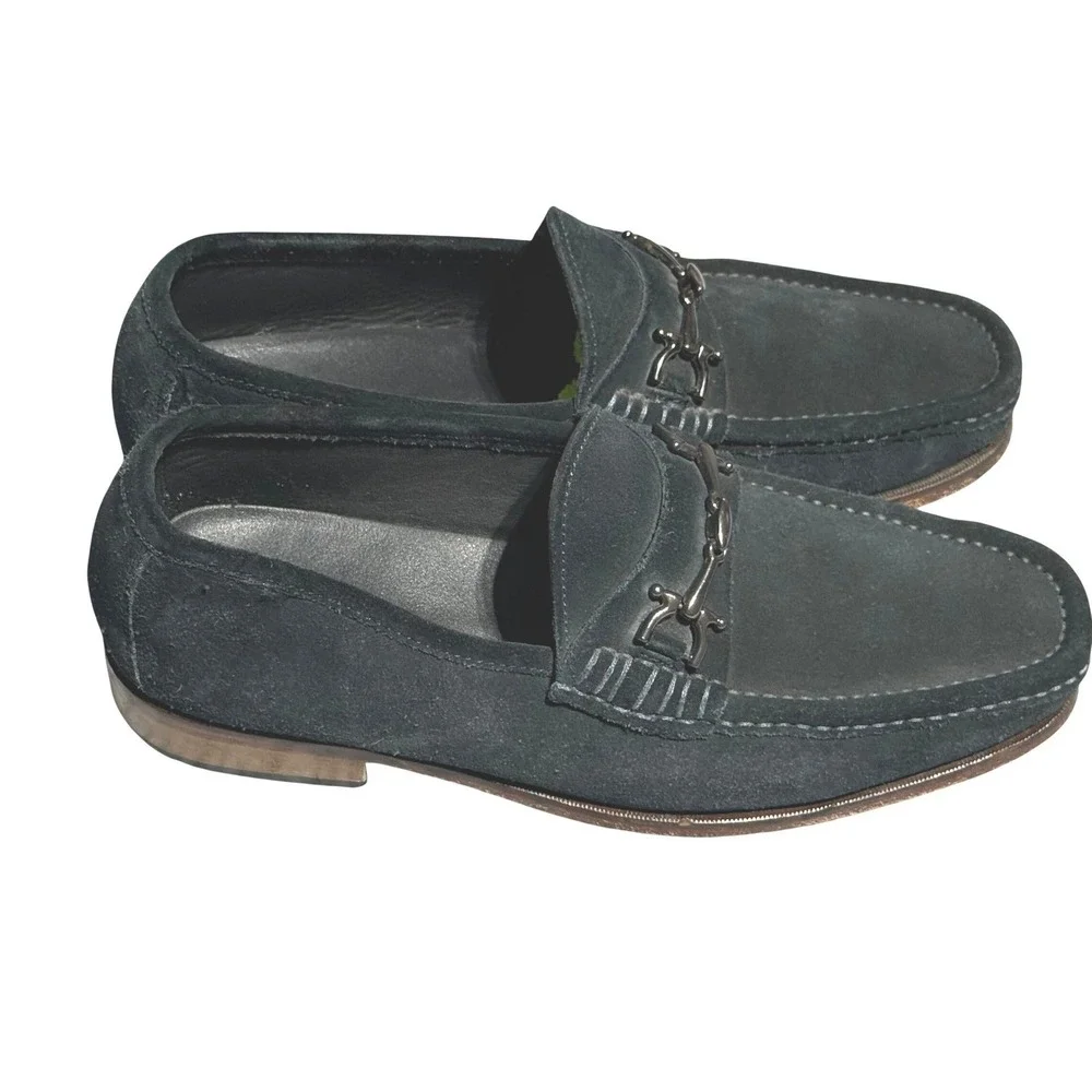 Marks & Spencer Collezione Mens‎ Suede Bit Loafers Dark Navy Slip On Shoes